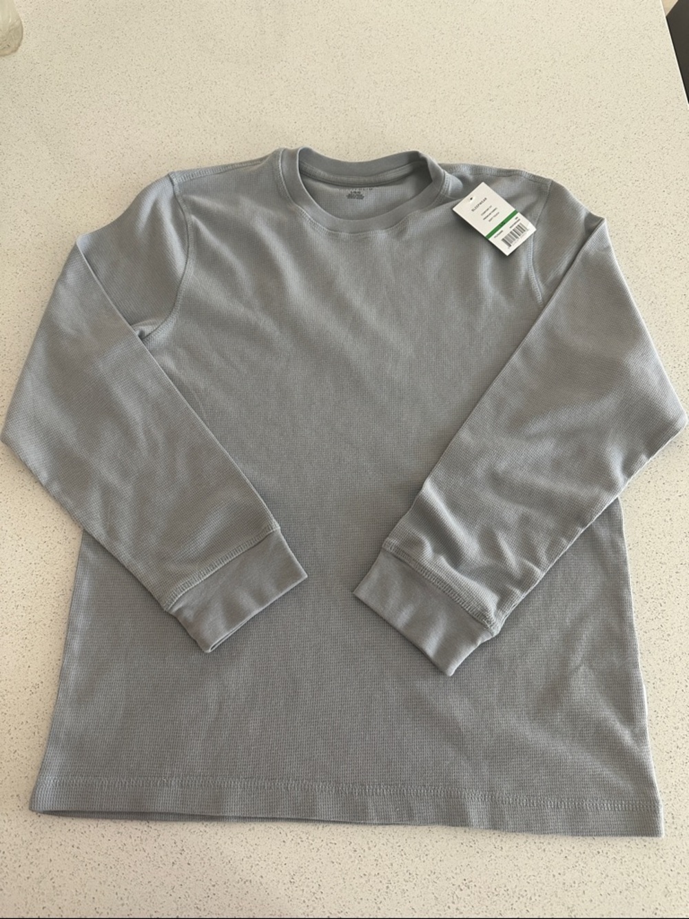 Perry Ellis Light Gray Long-Sleeve Crewneck Thermal